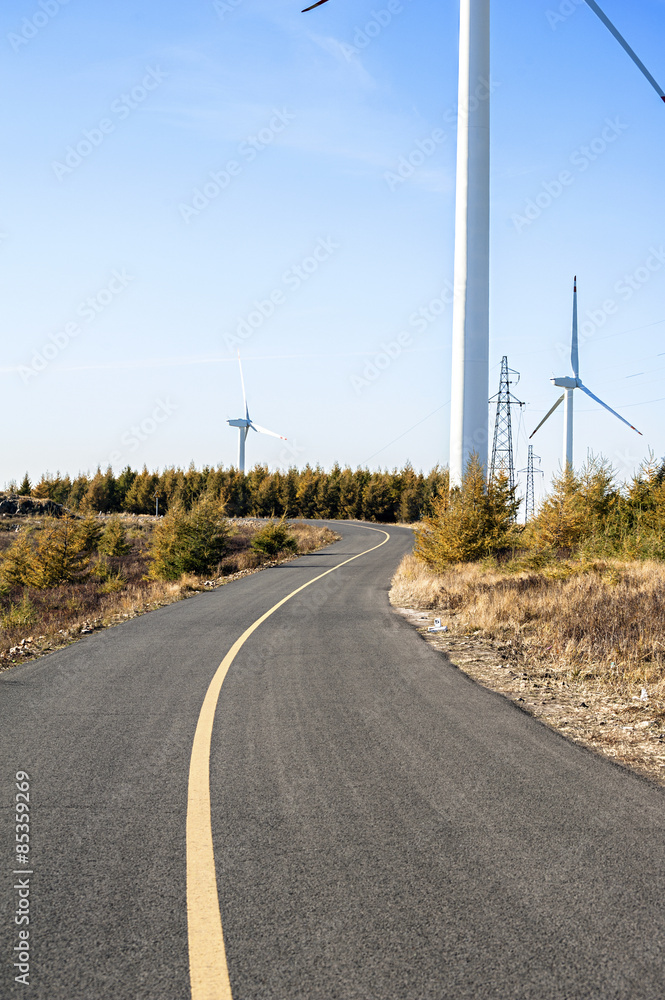 Windmill and highway