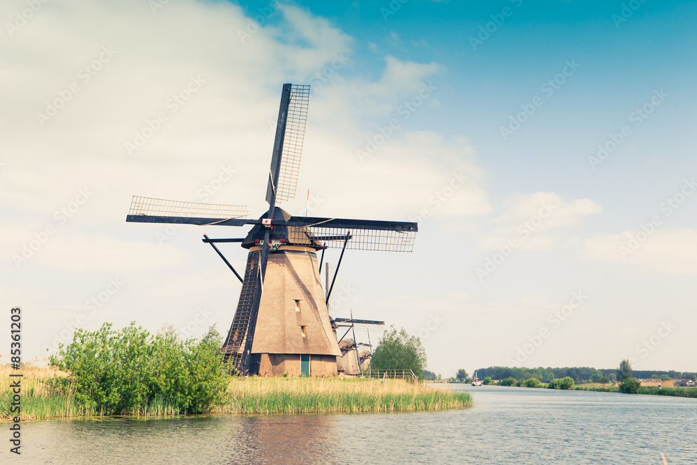 traditional windmill in Netherlands