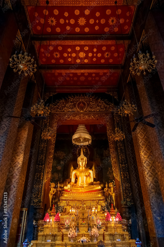 Buddha Statue at Wat Bovorn (Bowon temple) in Bangkok, thailand