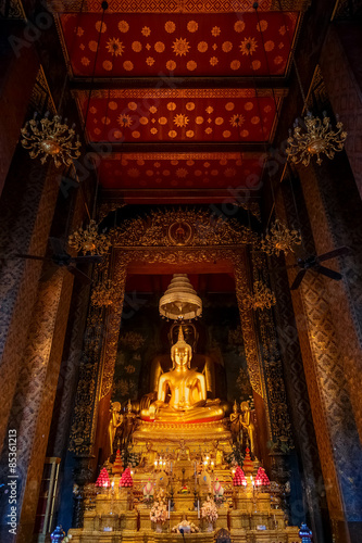 Buddha Statue at Wat Bovorn (Bowon temple) in Bangkok, thailand