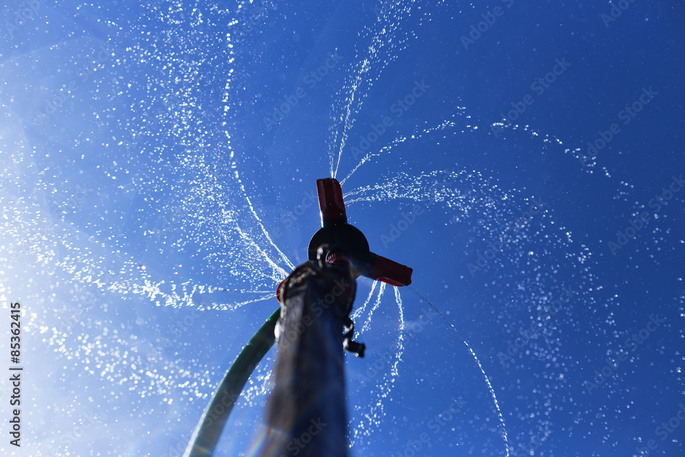 Sprinkler sparaying water