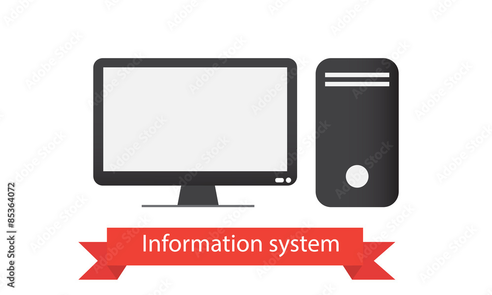 information systems idea design vector on white background. information systems idea design vector on white background.