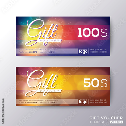 Gift certificate voucher coupon card template
