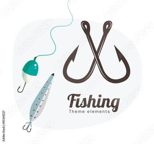 Barbed fish hook illustration