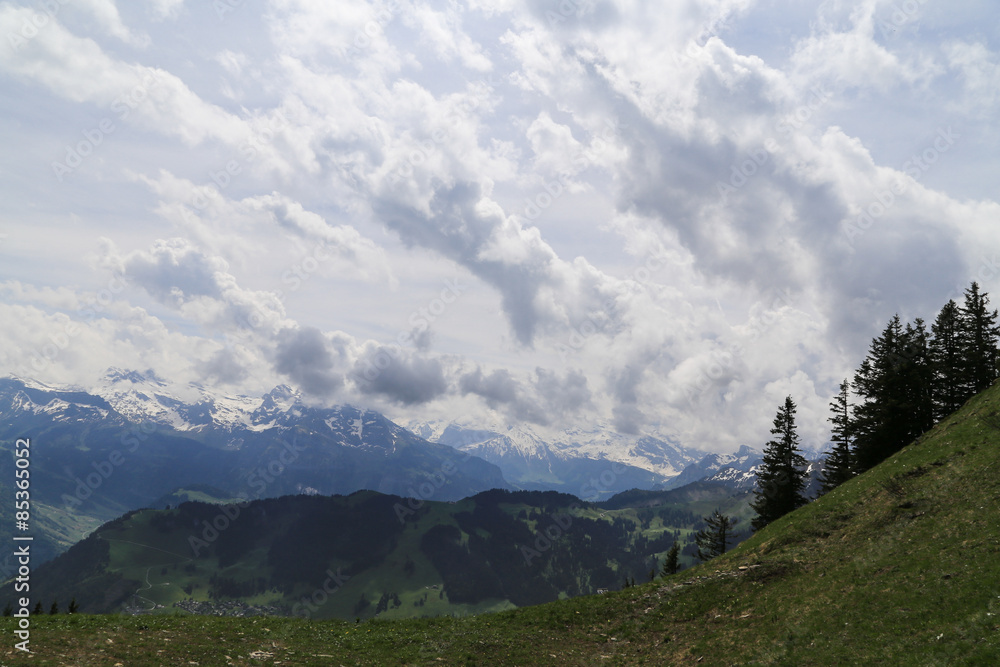 Obraz premium the landscape in the alps, switzerland