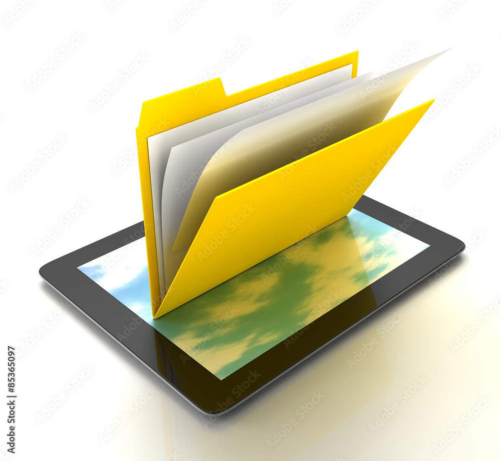 タブレットpc上のフォルダ Stock イラスト Adobe Stock