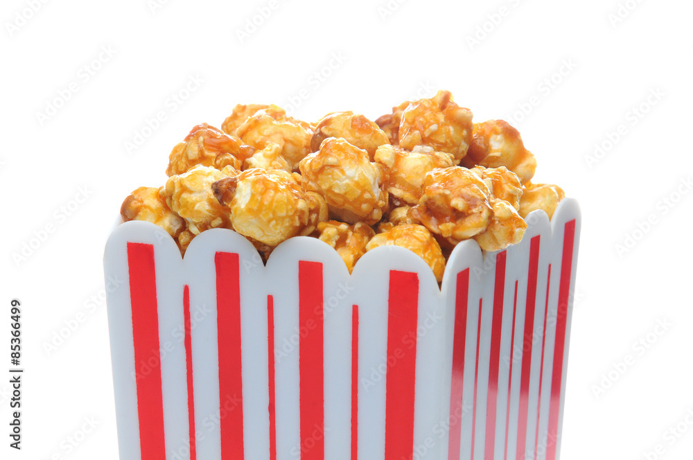 Caramel Corn in Striped Container Caramel Corn in Striped Container