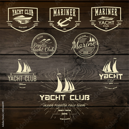  Yacht club badges logos and labels for any use