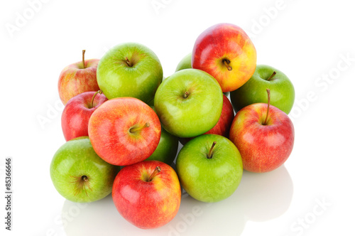 Pile of Gale and Granny Smith Apples