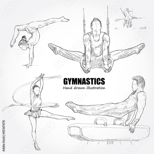 illustration of gymnastics