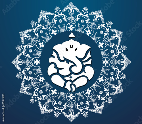 Indian god Ganesha, Ganesh idol - vector eps10