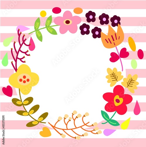 Flower Wreath Greeting Card 