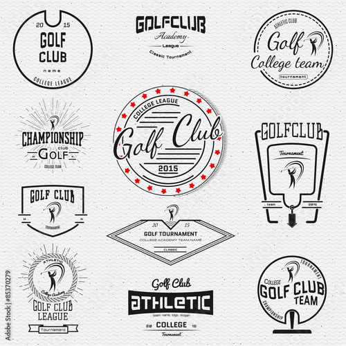 Golf badges logos and labels for any use