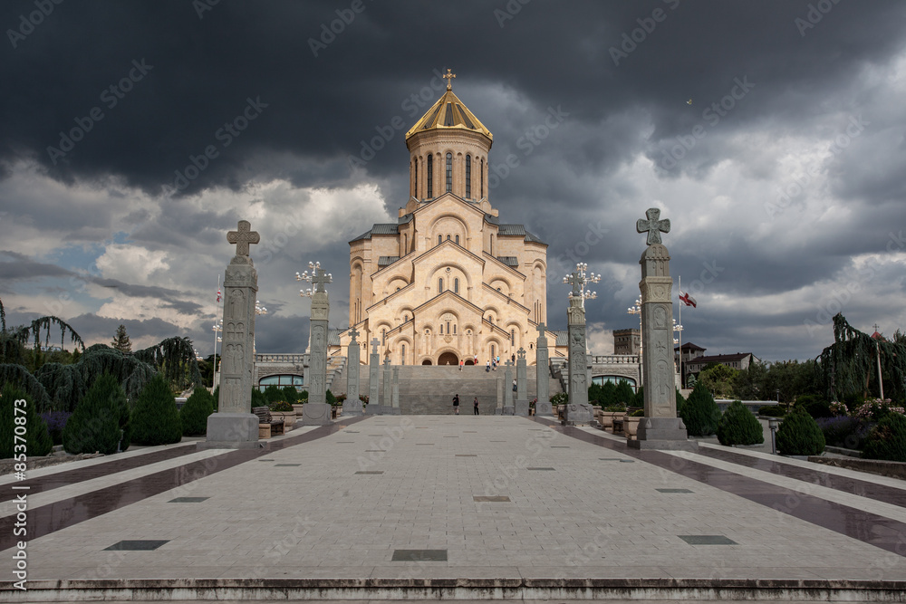 Obraz premium Holy Trinity Cathedral in Tbilisi - Sameba