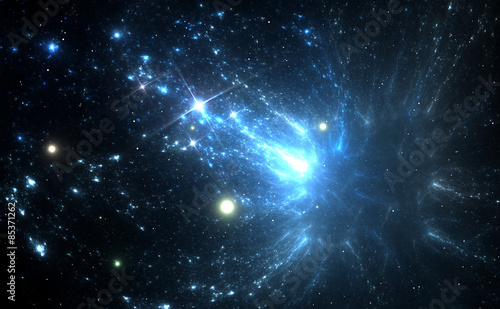 Fototapeta Naklejka Na Ścianę i Meble -  Blue space nebula