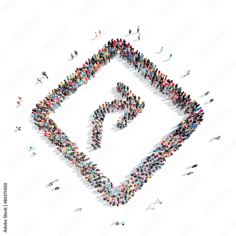 People in the form of arrows. People in the form of arrows.