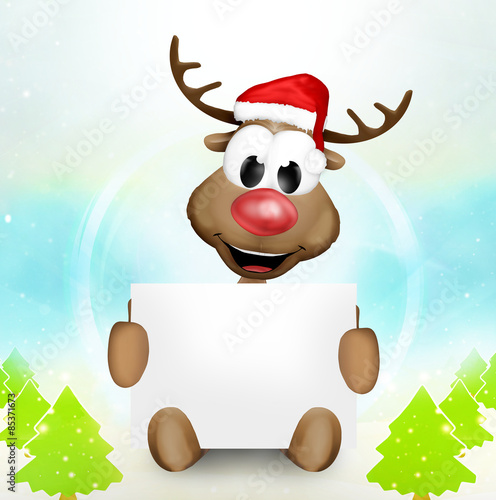 Christmas Reindeer Blank Board
