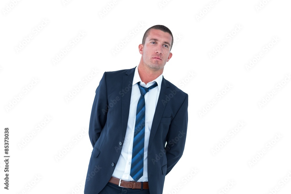 Thoughtful businessman looking away Thoughtful businessman looking away