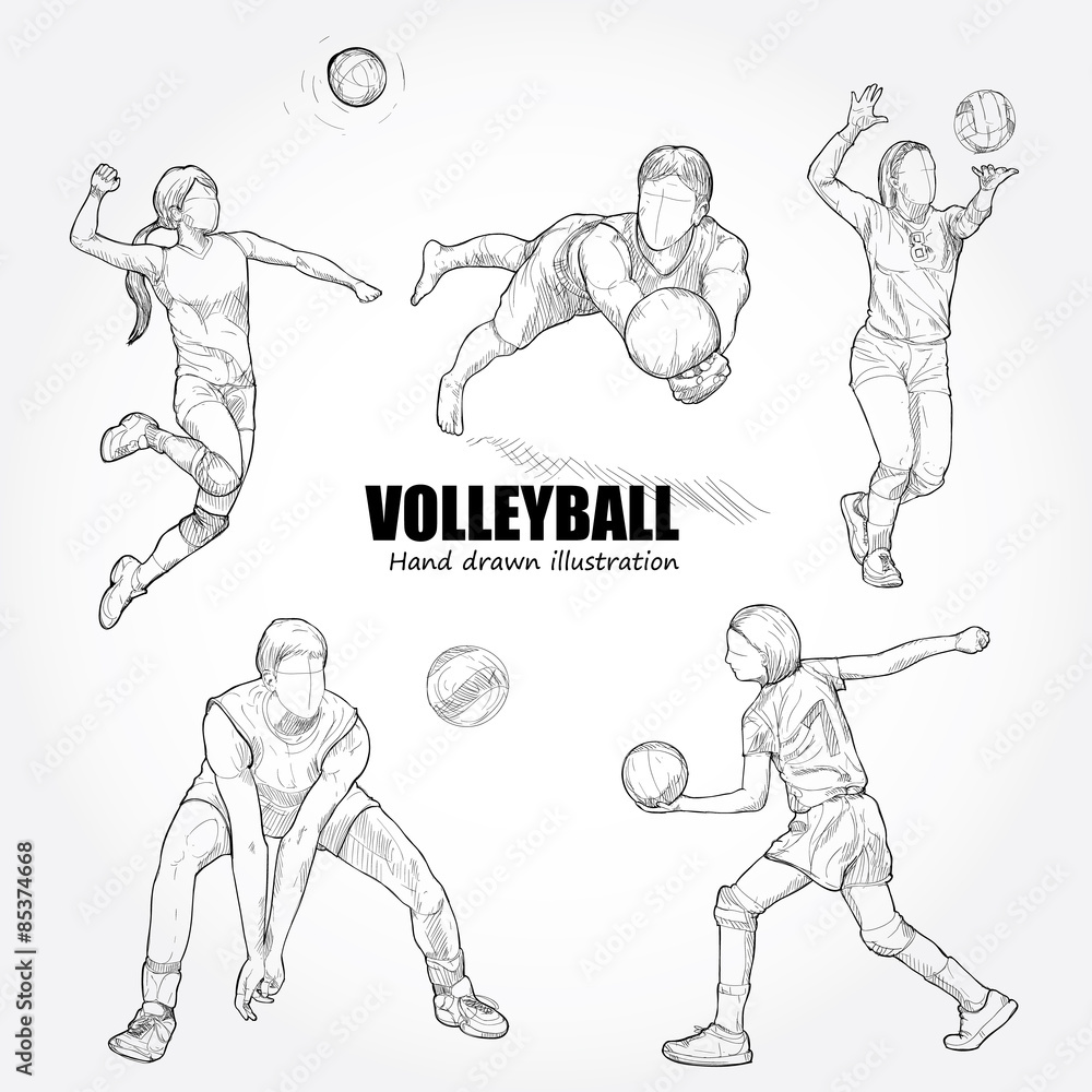 illustration of volleyball illustration of volleyball