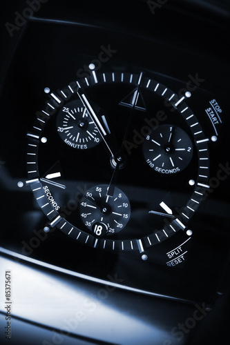Luxury mens Chronograph Watch, macro photo