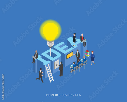 Flat 3d isometric vector illustration idea concept design, Abstract urban modern style, high quality business series.
