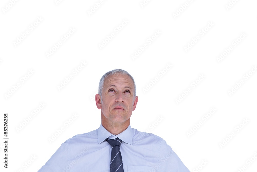 Thoughtful businessman looking away Thoughtful businessman looking away