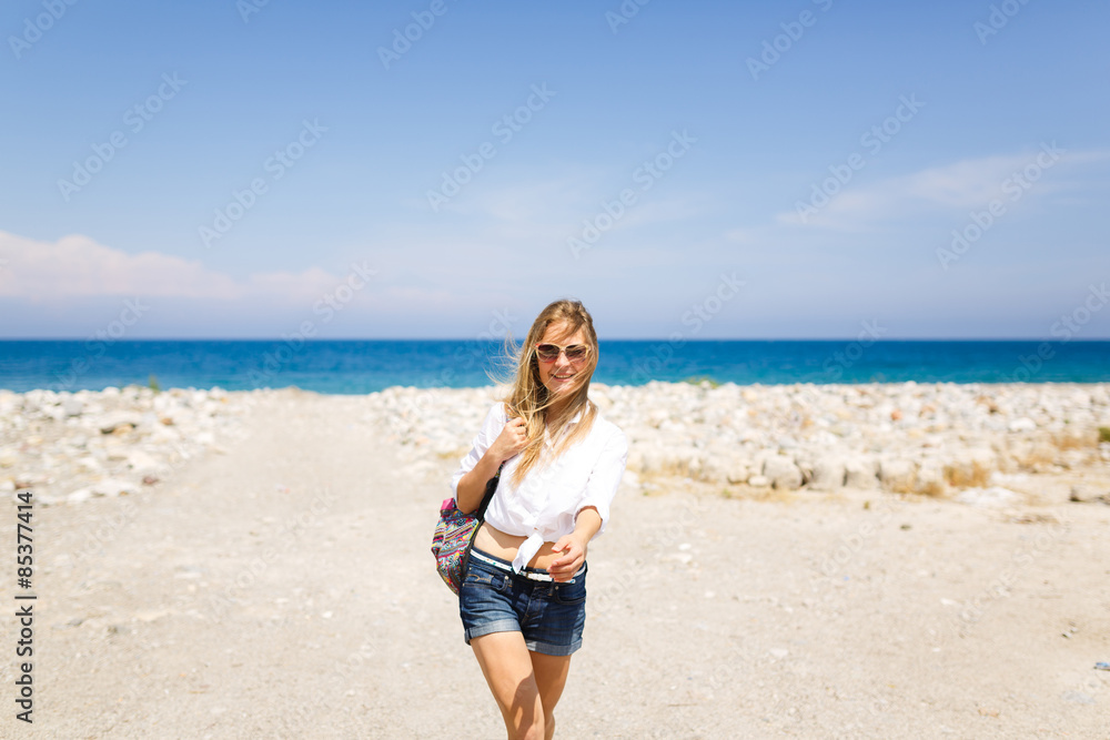 Young girl on the beach