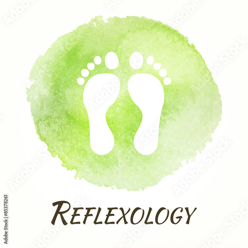 Bilde på lerret Reflexology Watercolor Concept