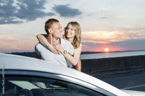 Lovely couple near the car © Viacheslav Yakobchuk
