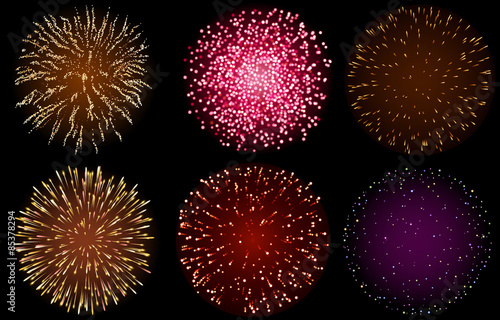 Set of Fireworks