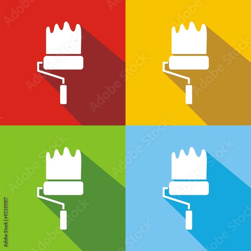 Iconos útiles de pintor colores sombra