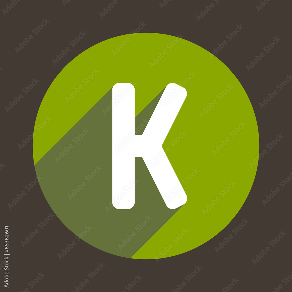 Letter K Logo Flat Icon Style. Vector Letter K Logo Flat Icon Style. Vector