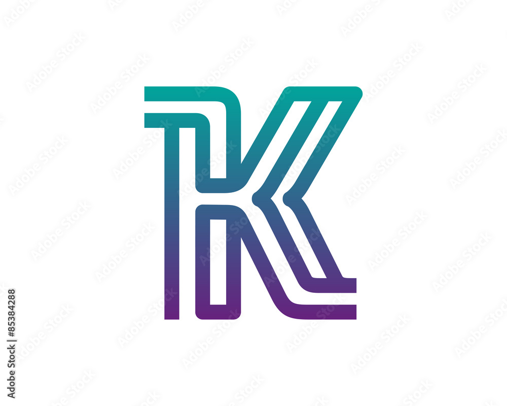 K Letter Logo Line Alphabet Design K Letter Logo Line Alphabet Design