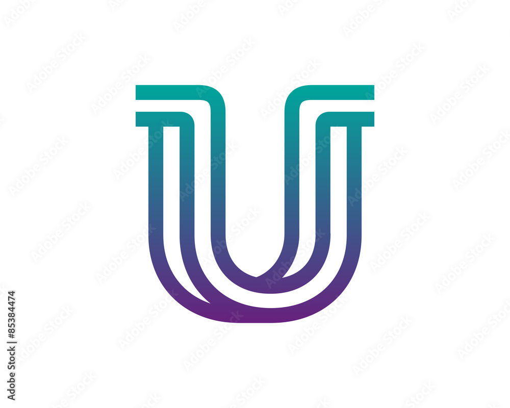 U Letter Logo Line Alphabet Design U Letter Logo Line Alphabet Design