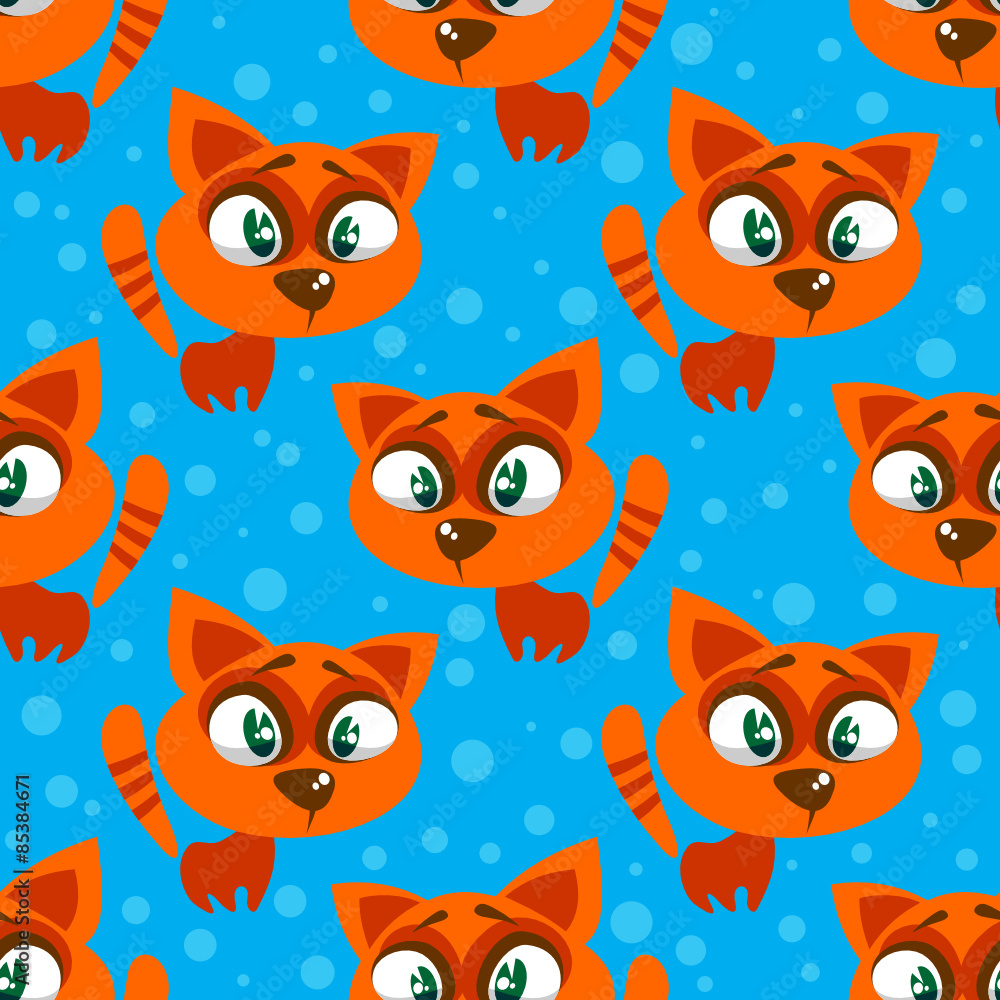 cats seamless background