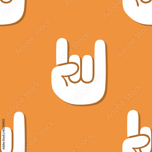 Seamless rock gesture pattern