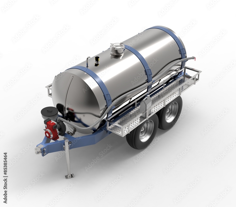 liquide container trailer isolated on a white background liquide container trailer isolated on a white background