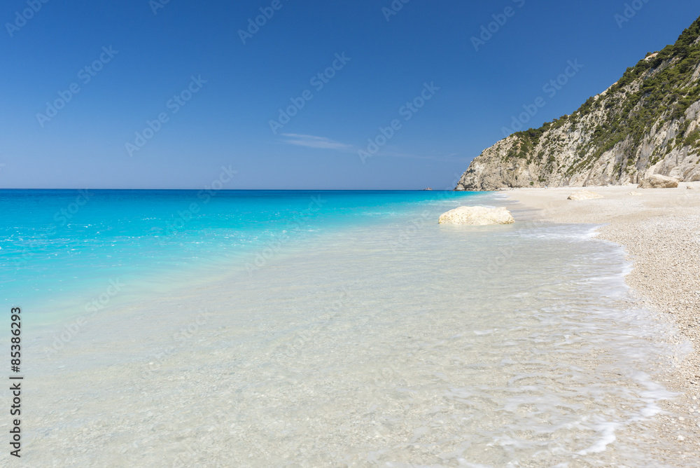 Egremni beach in Lefkada island (Greece)