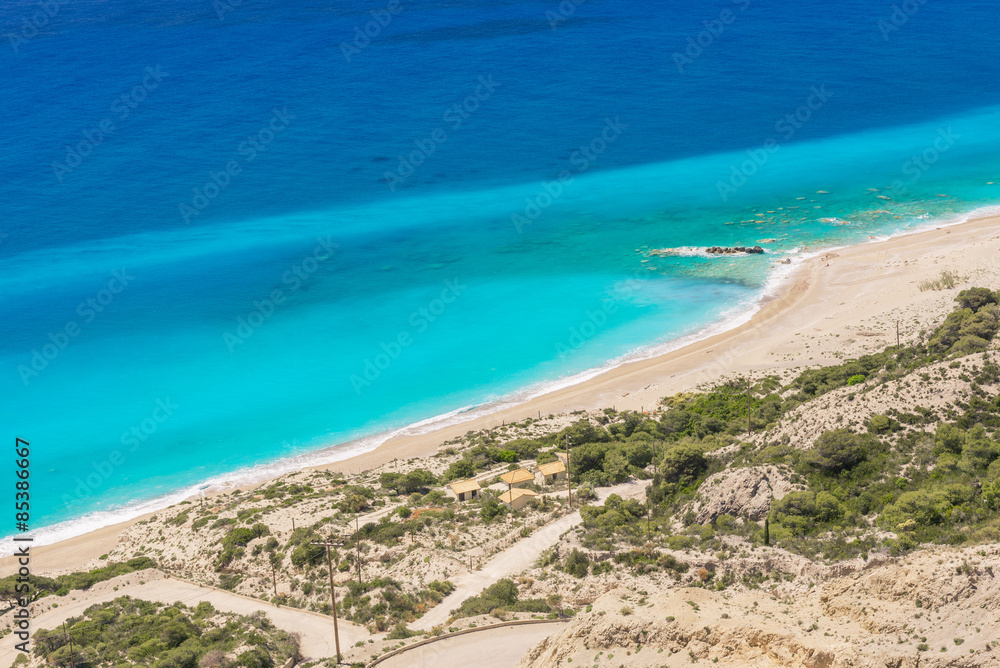 Gialos beach in Lefkada island (Greece) Gialos beach in Lefkada island (Greece)