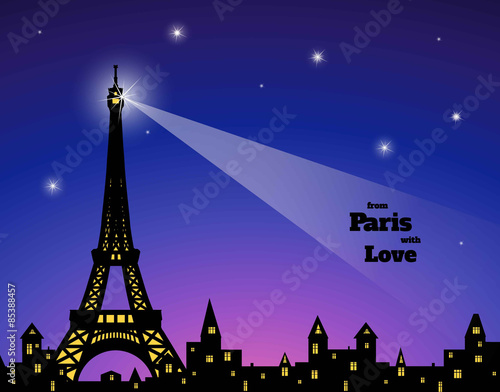 Eiffel tower in night
