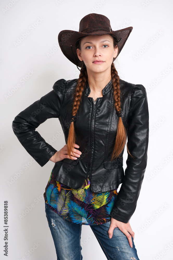 girl wearing cowboy hat girl wearing cowboy hat