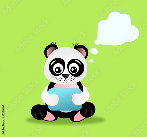 Fototapeta Naklejka Na Ścianę i Meble -  Panda thinking