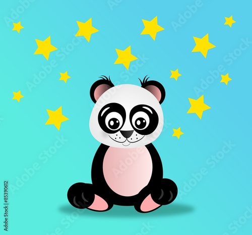 Fototapeta Naklejka Na Ścianę i Meble -  Panda in night