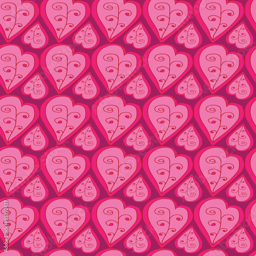 seamless pattern with colored abstract  hearts