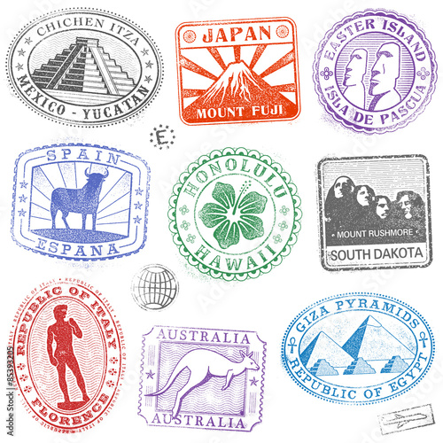 vector Monument Stamps