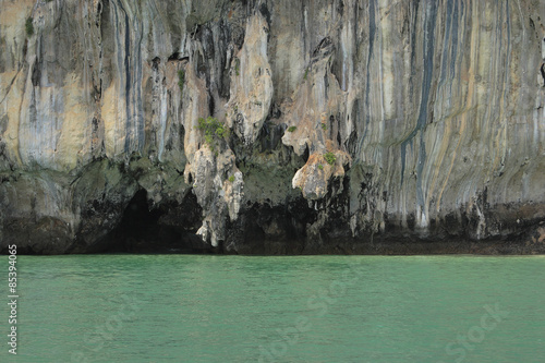 Karst rock formations in the Bay of Phang Nga, Thailand, Southeast Asia