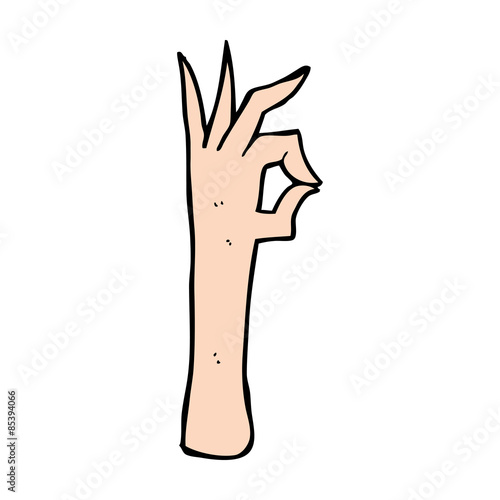 cartoon okay hand gesture