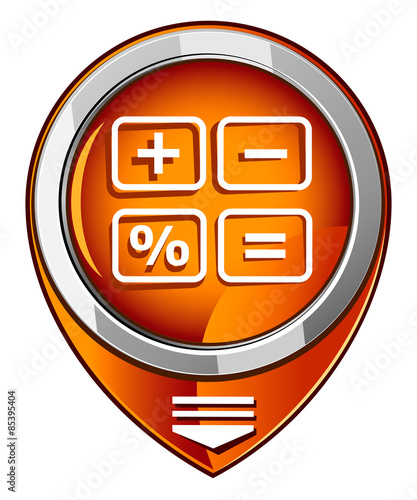 Calculator cash register- orange pointer