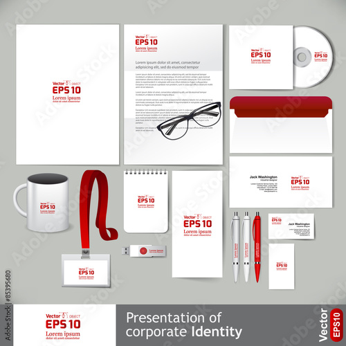 Stationery template mockup. Documentation for business.