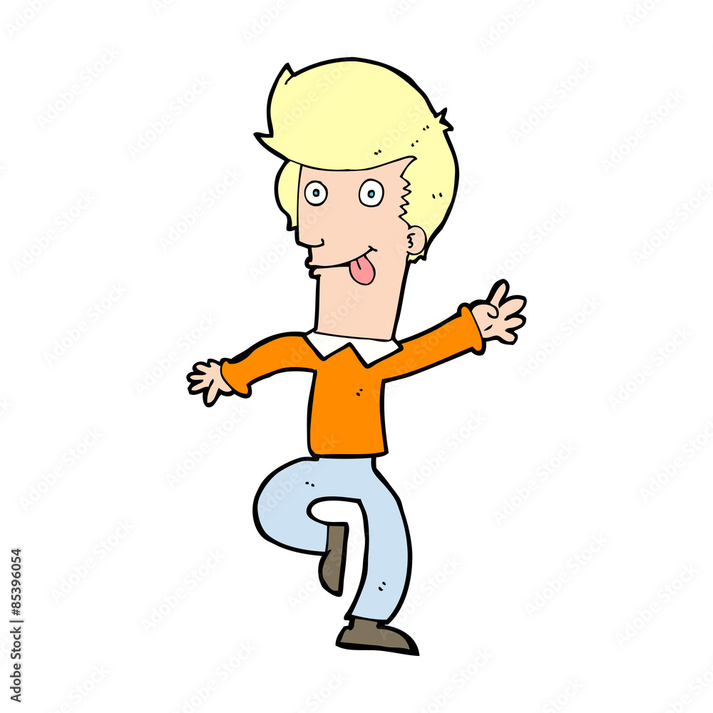 cartoon man dancing